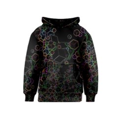 Boxs Black Background Pattern Kids  Pullover Hoodie