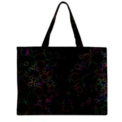 Boxs Black Background Pattern Zipper Mini Tote Bag