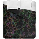 Boxs Black Background Pattern Duvet Cover Double Side (California King Size) View1