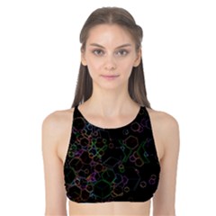 Boxs Black Background Pattern Tank Bikini Top