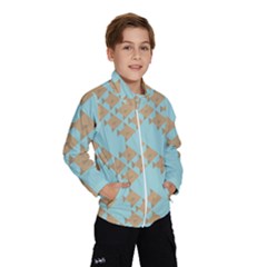 Fish Animals Brown Blue Line Sea Beach Wind Breaker (kids) by Alisyart