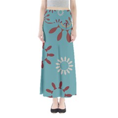 Fish Animals Star Brown Blue White Maxi Skirts by Alisyart