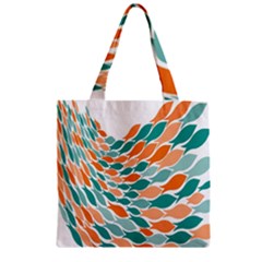 Fish Color Rainbow Orange Blue Animals Sea Beach Zipper Grocery Tote Bag