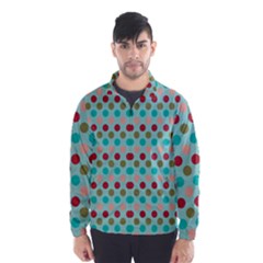 Large Circle Rainbow Dots Color Red Blue Pink Wind Breaker (men)