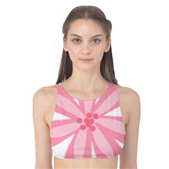 Pink Lily Flower Floral Tank Bikini Top by Alisyart