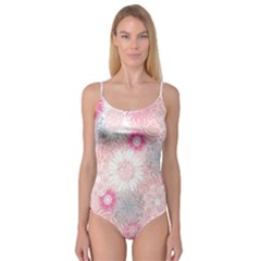 Flower Floral Sunflower Rose Pink Camisole Leotard 