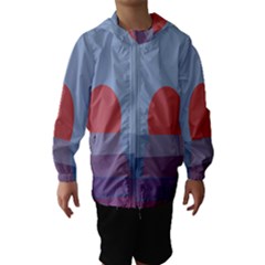 Sunrise Purple Orange Water Waves Hooded Wind Breaker (kids) by Alisyart