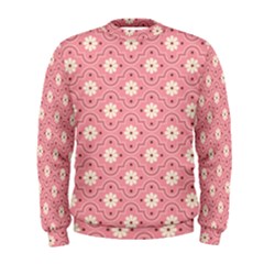 Pink Flower Floral Men s Sweatshirt by Alisyart