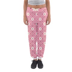Pink Flower Floral Women s Jogger Sweatpants by Alisyart