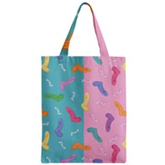 Socks Kids Blue Pink Yellow Purple Green Rainbow Zipper Classic Tote Bag by Alisyart