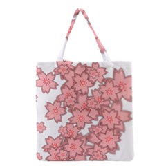 Flower Floral Pink Grocery Tote Bag