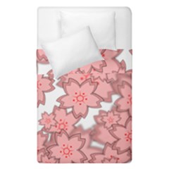 Flower Floral Pink Duvet Cover Double Side (single Size) by Alisyart