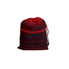 Red Spiral Featured Drawstring Pouches (small) 