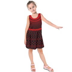 Red Spiral Featured Kids  Sleeveless Dress by Alisyart