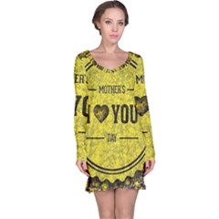 Happy Mother Day Long Sleeve Nightdress