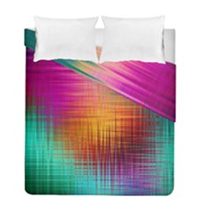 Colourful Weave Background Duvet Cover Double Side (full/ Double Size) by Simbadda