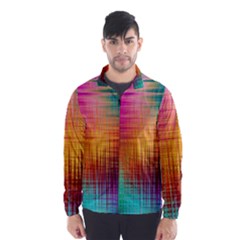 Colourful Weave Background Wind Breaker (men) by Simbadda