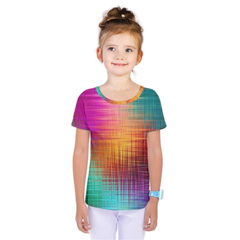 Colourful Weave Background Kids  One Piece Tee by Simbadda