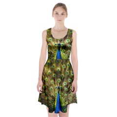 Peacock Bird Racerback Midi Dress by Simbadda