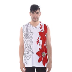 Poinsettia Flower Coloring Page Men s Basketball Tank Top by Simbadda