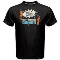 Black Hello Office Party Planning Commitee Men s Cotton Tee