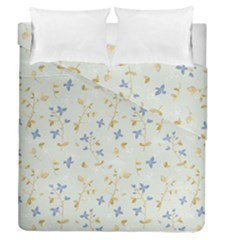 Vintage Hand Drawn Floral Background Duvet Cover Double Side (queen Size) by TastefulDesigns