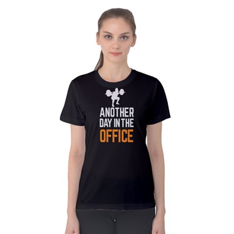 Black Another Day In The Office Women s Cotton Tee by FunnySaying