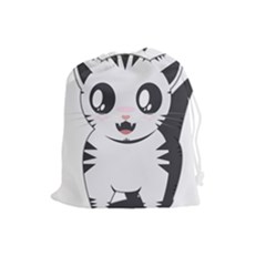 Meow Drawstring Pouches (large) 