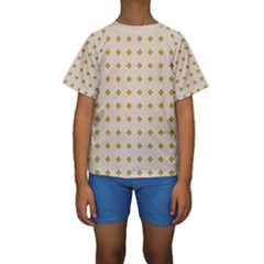 Pattern Background Retro Kids  Short Sleeve Swimwear by Simbadda