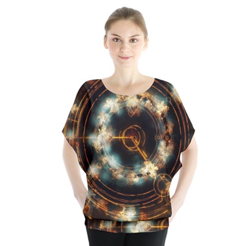 Science Fiction Energy Background Blouse by Simbadda