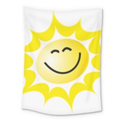 The Sun A Smile The Rays Yellow Medium Tapestry by Simbadda