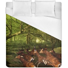 Red Deer Deer Roe Deer Antler Duvet Cover (california King Size) by Simbadda