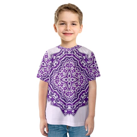 Mandala Purple Mandalas Balance Kids  Sport Mesh Tee by Simbadda