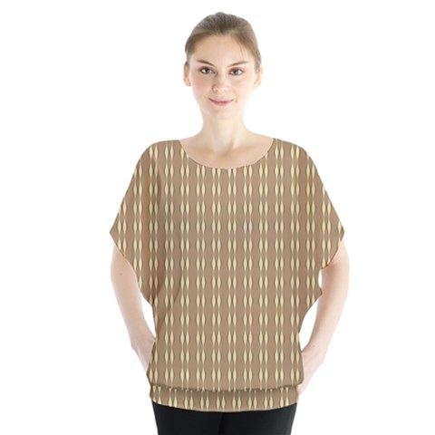 Pattern Background Brown Lines Blouse by Simbadda