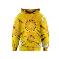 Transparent Flower Summer Yellow Kids  Pullover Hoodie by Simbadda