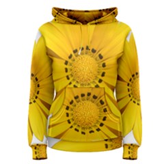 Transparent Flower Summer Yellow Women s Pullover Hoodie