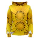 Transparent Flower Summer Yellow Women s Pullover Hoodie View1