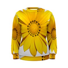 Transparent Flower Summer Yellow Women s Sweatshirt by Simbadda