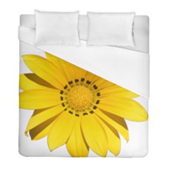 Transparent Flower Summer Yellow Duvet Cover (full/ Double Size) by Simbadda