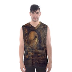 Woman Lost Model Alone Men s Basketball Tank Top by Simbadda