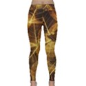 Leaves Autumn Texture Brown Classic Yoga Leggings View1