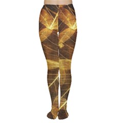 Leaves Autumn Texture Brown Women s Tights by Simbadda