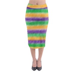 Mardi Gras Strip Tie Die Midi Pencil Skirt by PhotoNOLA