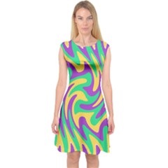 Mardi Gars Capsleeve Midi Dress by PhotoNOLA