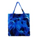 Blue Flame Light Black Grocery Tote Bag View1