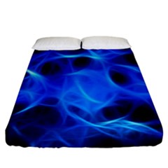 Blue Flame Light Black Fitted Sheet (king Size)
