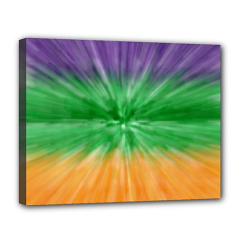 Mardi Gras Tie Die Canvas 14  X 11  by PhotoNOLA