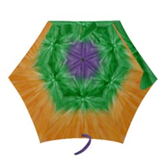 Mardi Gras Tie Die Mini Folding Umbrellas