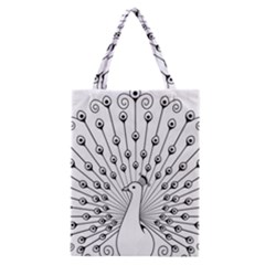 Bird Peacock Fan Animals Classic Tote Bag by Alisyart