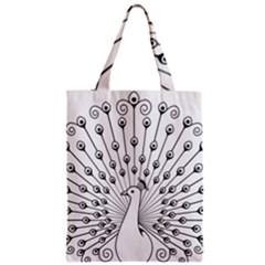 Bird Peacock Fan Animals Zipper Classic Tote Bag by Alisyart